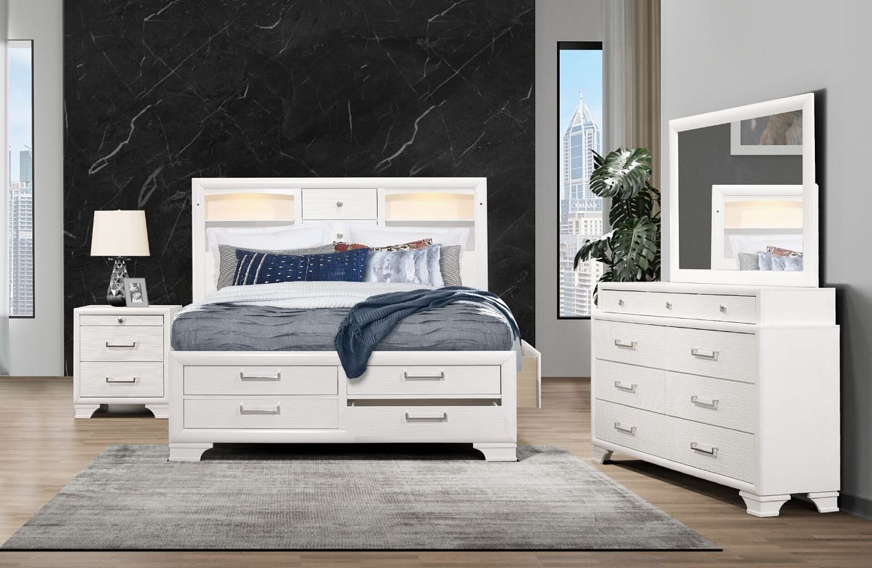 JORDYN WHITE QUEEN BED GROUP